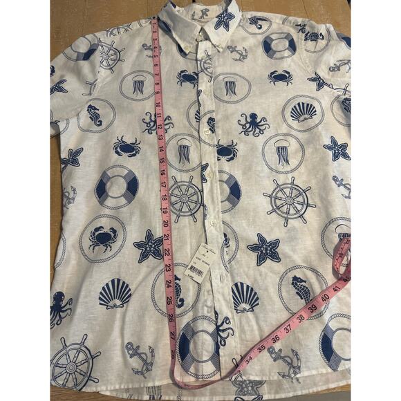 Brooks brother red tag vintage summer resort XL NWT 100% linen & Cotton bland - Picture 13 of 13